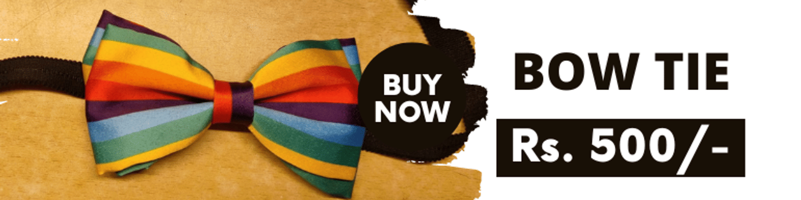 Rainbow Bow Tie